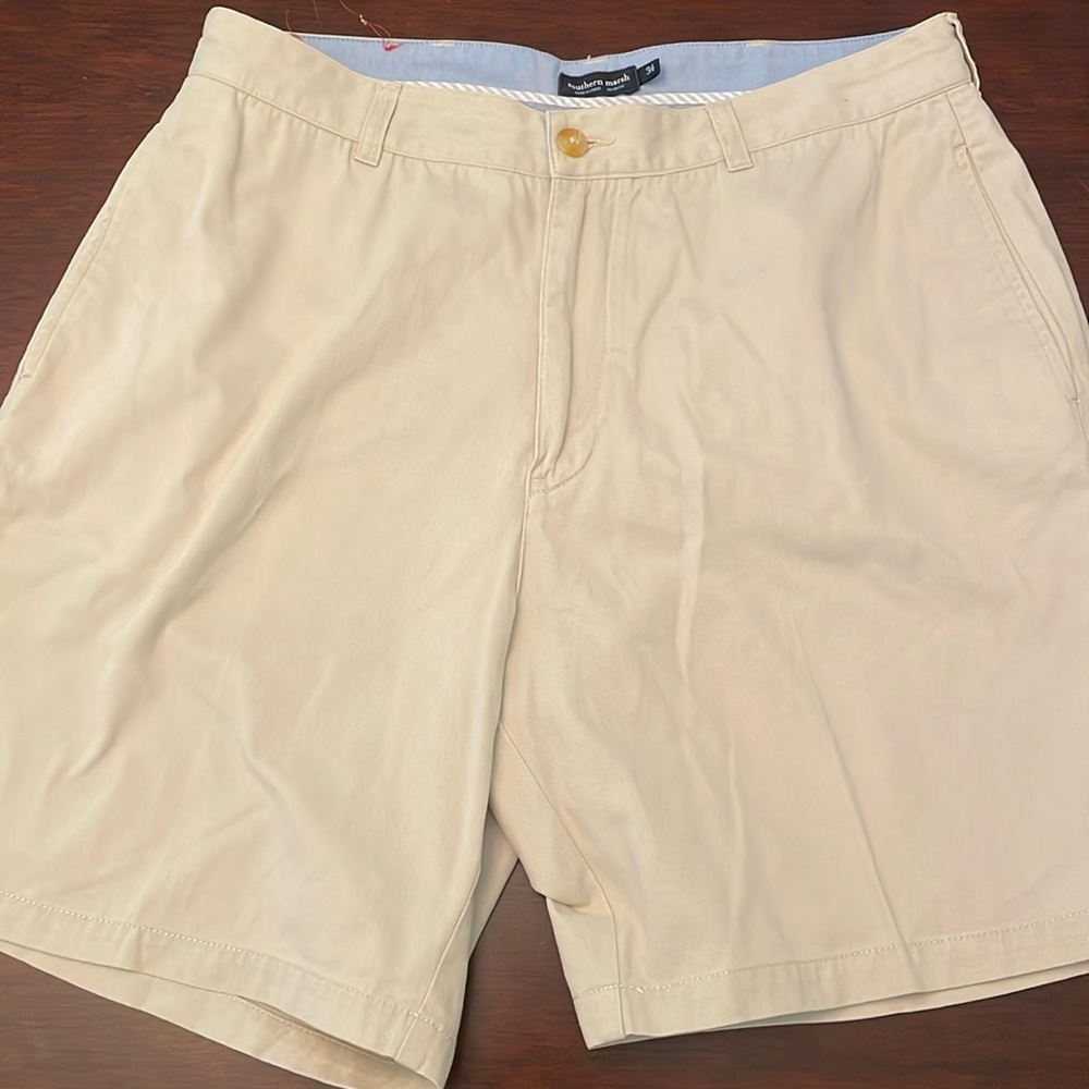 Southern Marsh Men's Flat Front Shorts - Beige